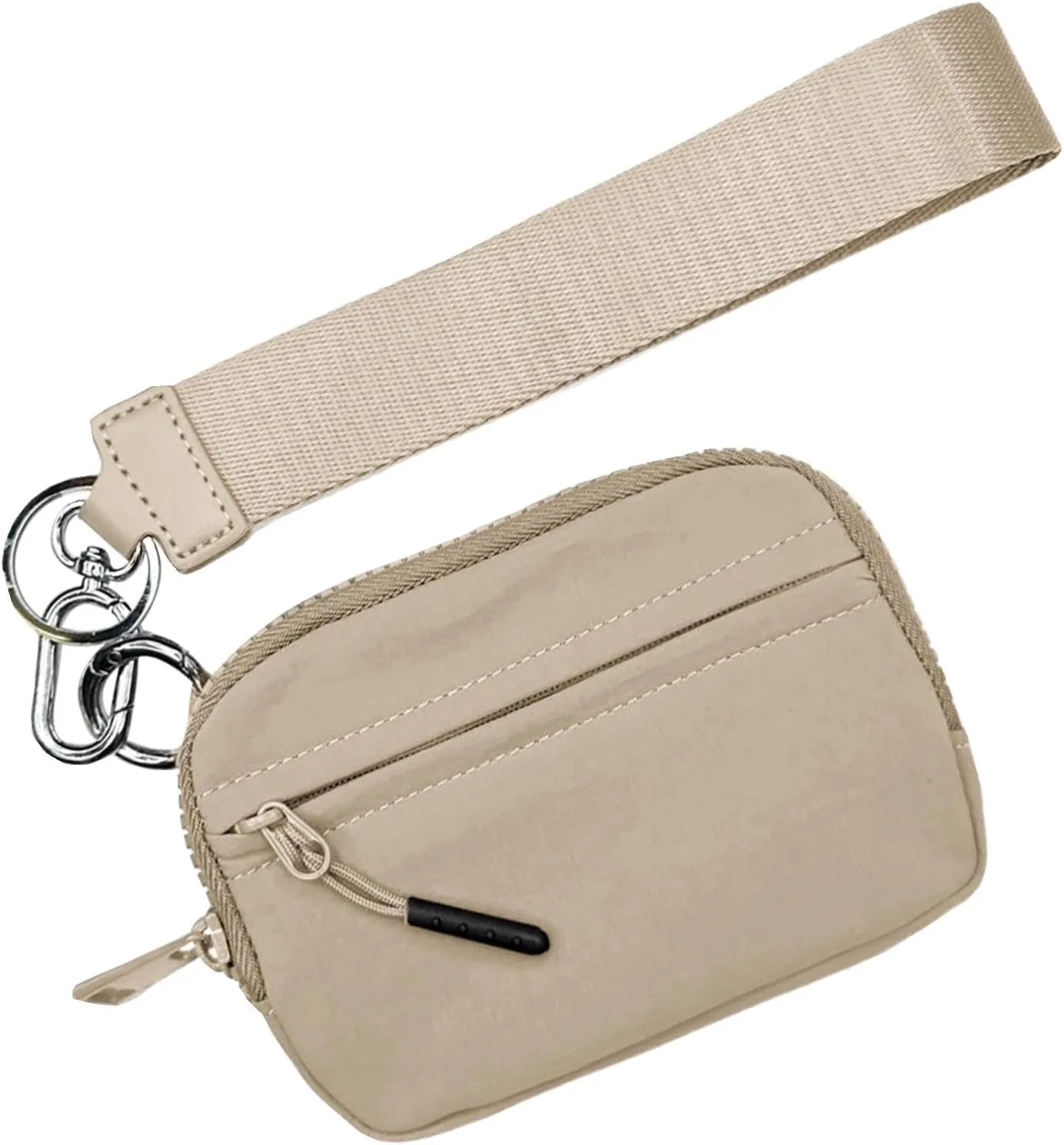 Keychain Wristlet Wallet - Credit Card Wallet | Wristlet Pouch Keychain | Waterproof Nylon Women Coin Purses | Iris Wristlet Wallet | Compact Key Ring Wallet with Hand Strap for Protection and Safety