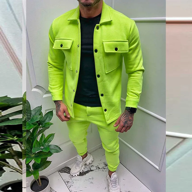 LMS Lapel Coat & Cargo Pants Suit