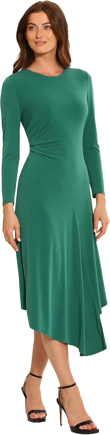 Maggy London Women's Curved Seam Detail Asymmetric Hem Part Event Occasion Guest of