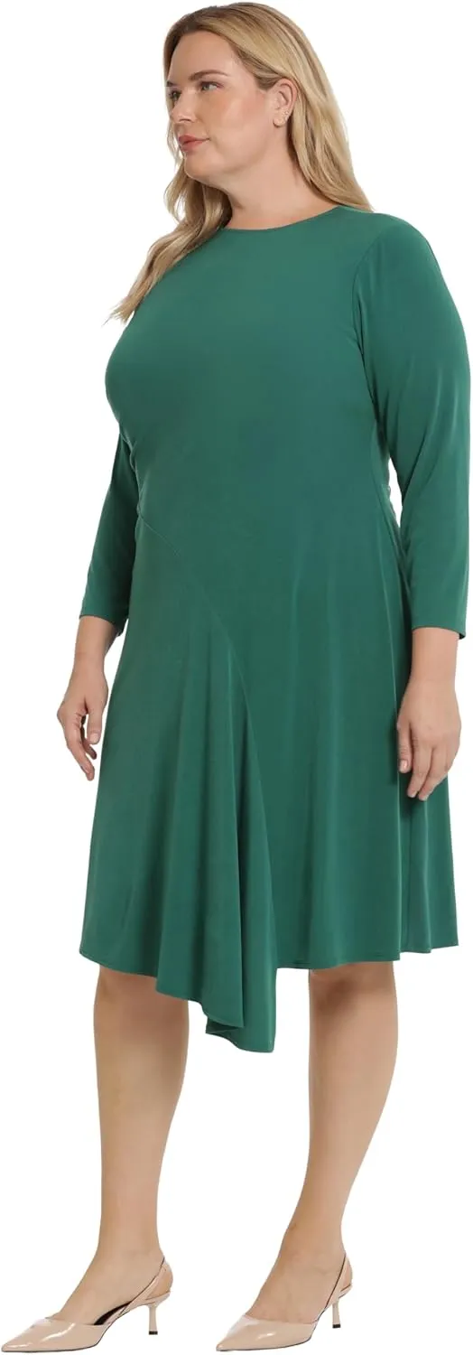 Maggy London Women's Curved Seam Detail Asymmetric Hem Part Event Occasion Guest of