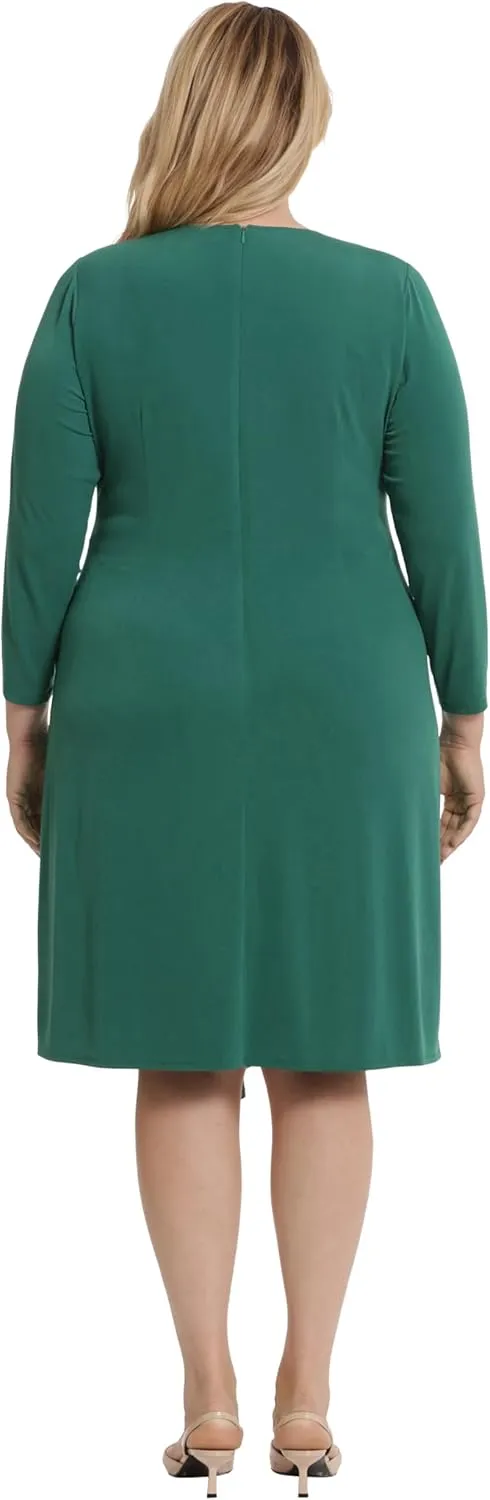 Maggy London Women's Curved Seam Detail Asymmetric Hem Part Event Occasion Guest of