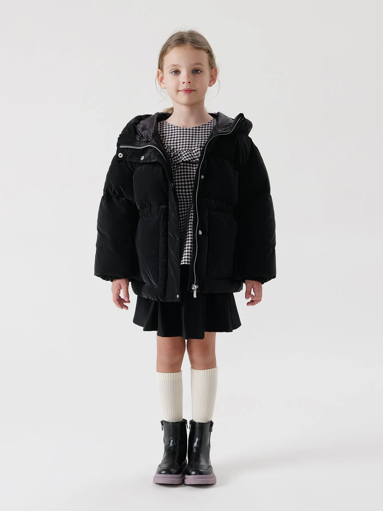 MARC & JANIE Girls Ultralight Hooded Down Parka 221260
