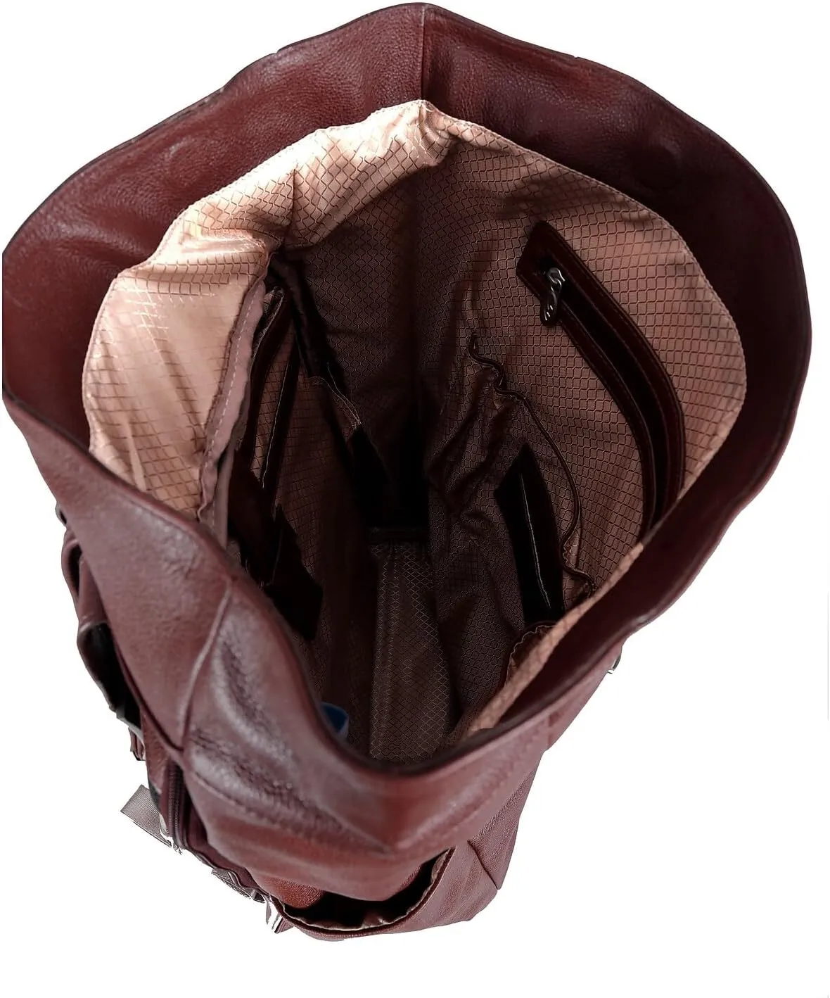 McKlein 17" Leather Dual Access Laptop Backpack- KENNEDY- Brown