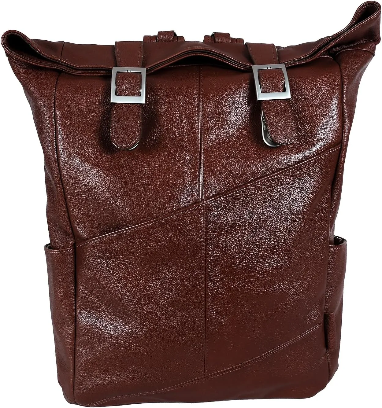 McKlein 17" Leather Dual Access Laptop Backpack- KENNEDY- Brown