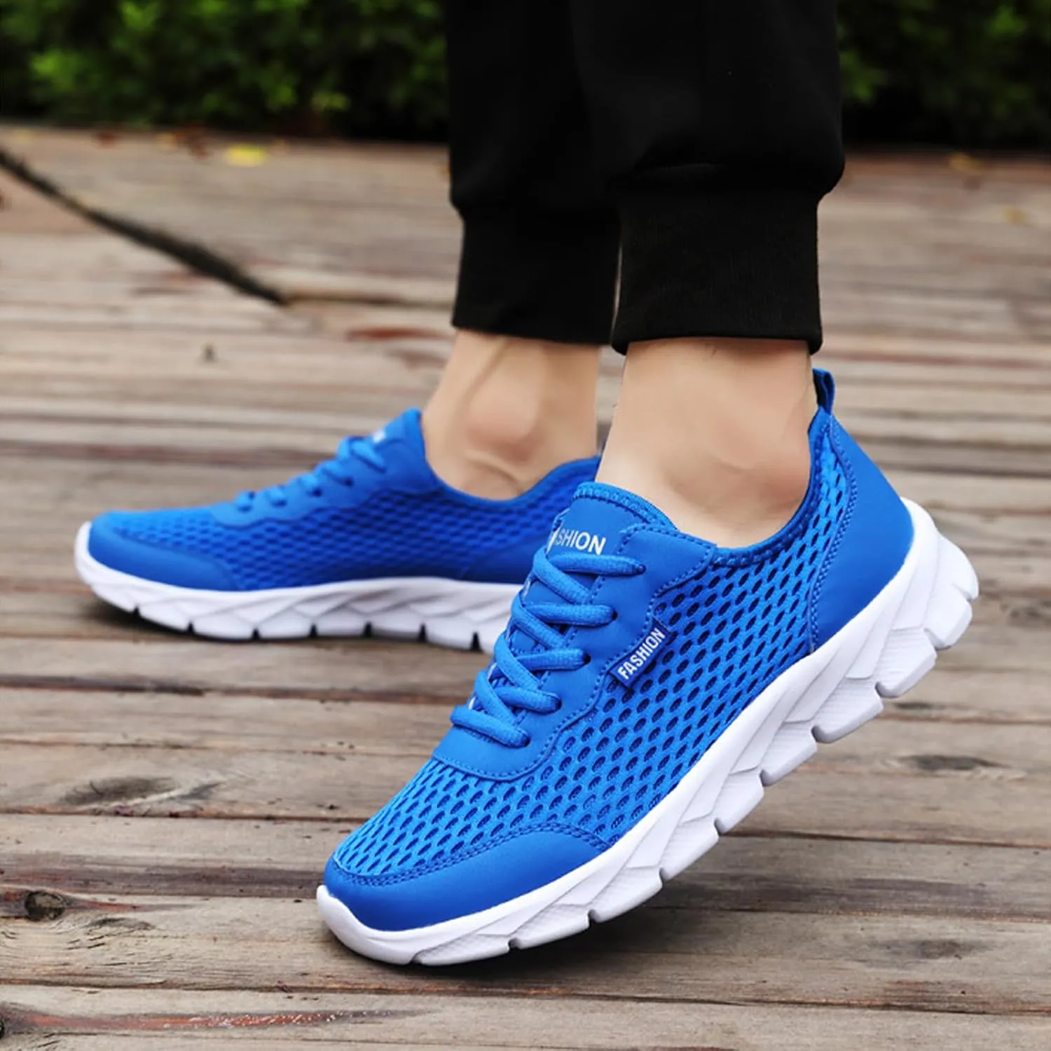 Men's Slip on Walking Shoes Comfy Knitted Memory Foam Breathable Mesh Fashion Sneakers Non Slip Arch Support Cushioning Workout Tennis Shoes Wide Width