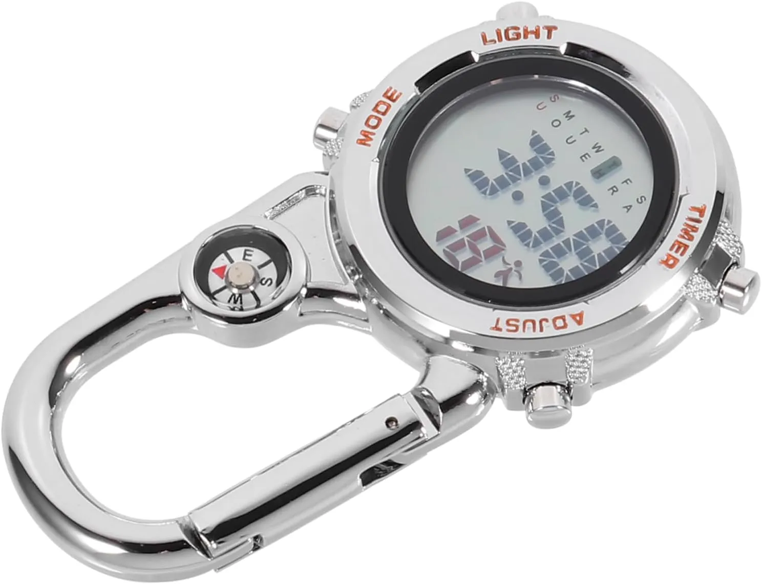 Milisten Metal Mountaineering Table Field Watch Clip Compact Pocket Watch for Outdoor Activities