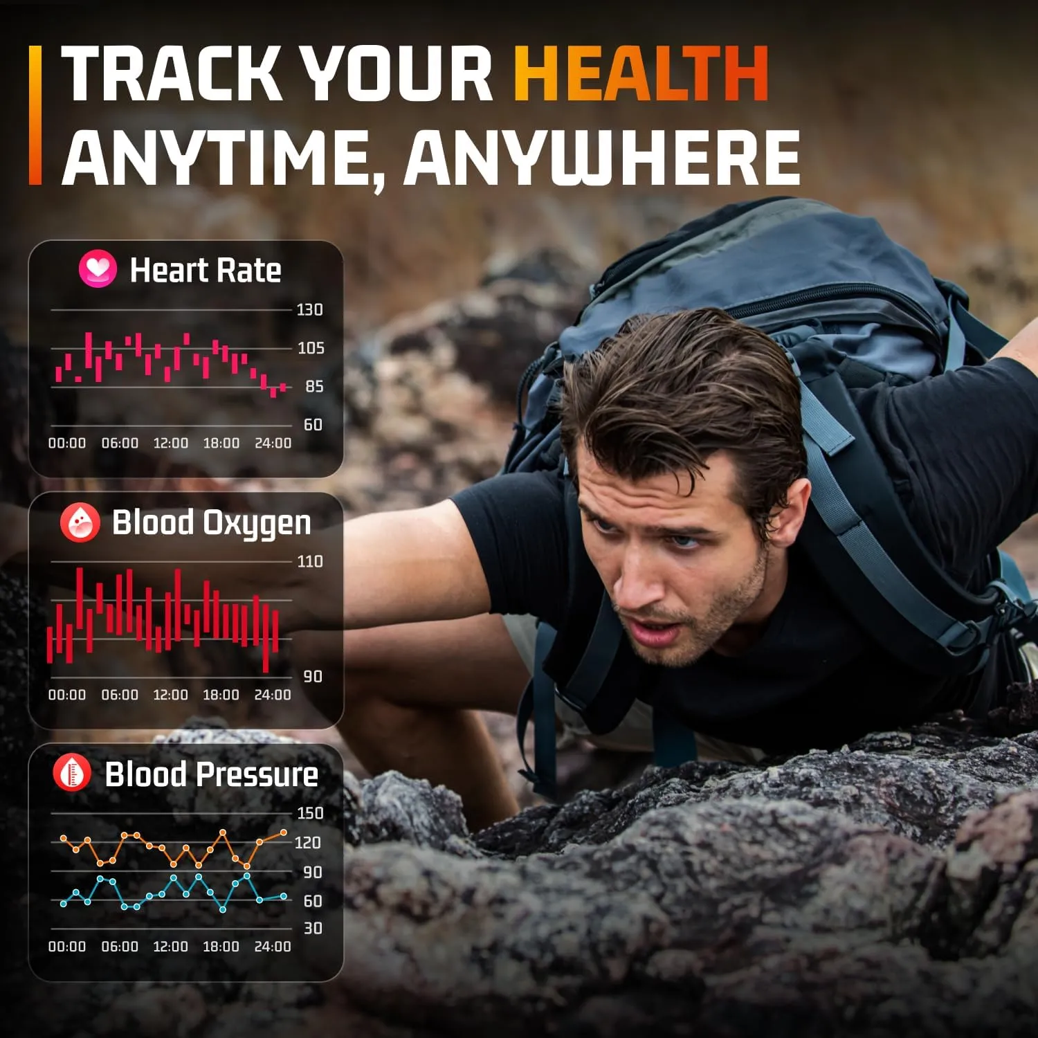Military Smart Watches for Men-2.06AMOLED Bluetooth Calls, IP68 Fitness Activity Step Tracker with Sleep Monitor/Pedometer/110  Sports Modes, Tactical Smart Watch for Android iOS Samsung Compatible