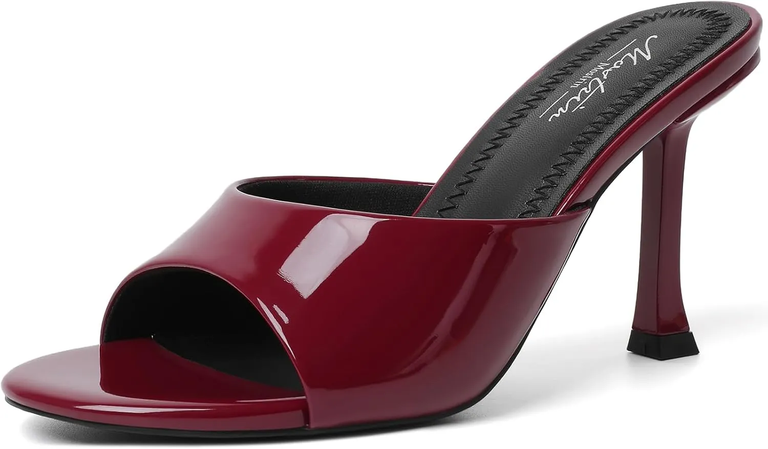 Mostrin Kitten Heels for Women Round Toe Heels With Bow Vintage Mules Sexy Slip on Stiletto Backless Sandals for Party Daily