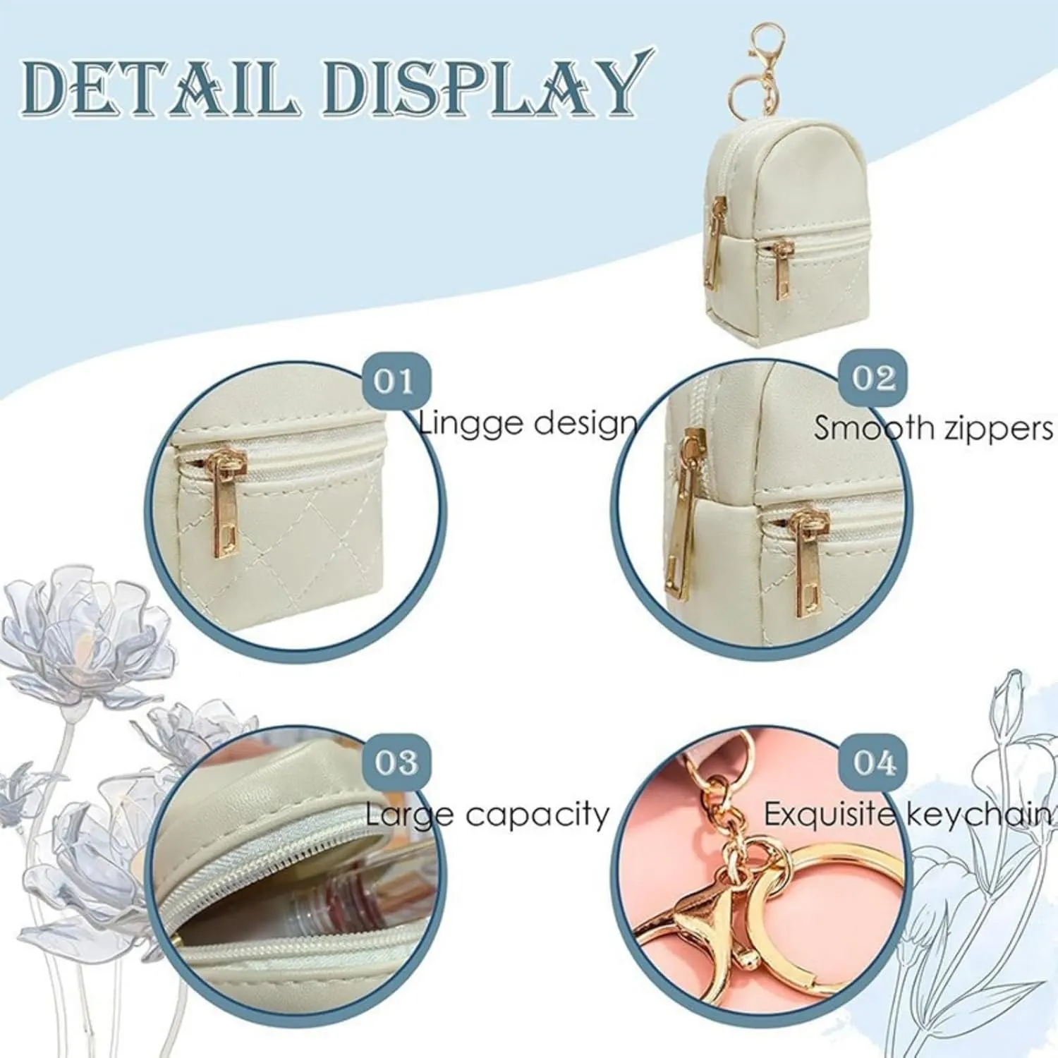 Mums Memory Mini Zip Around Wristlet Wallet for Women,Dual Pouch Design, Portable Keychain Coin Purse,Compact Handheld Coin Pocket (black,6.17 * 4.5 * 9.8cm)