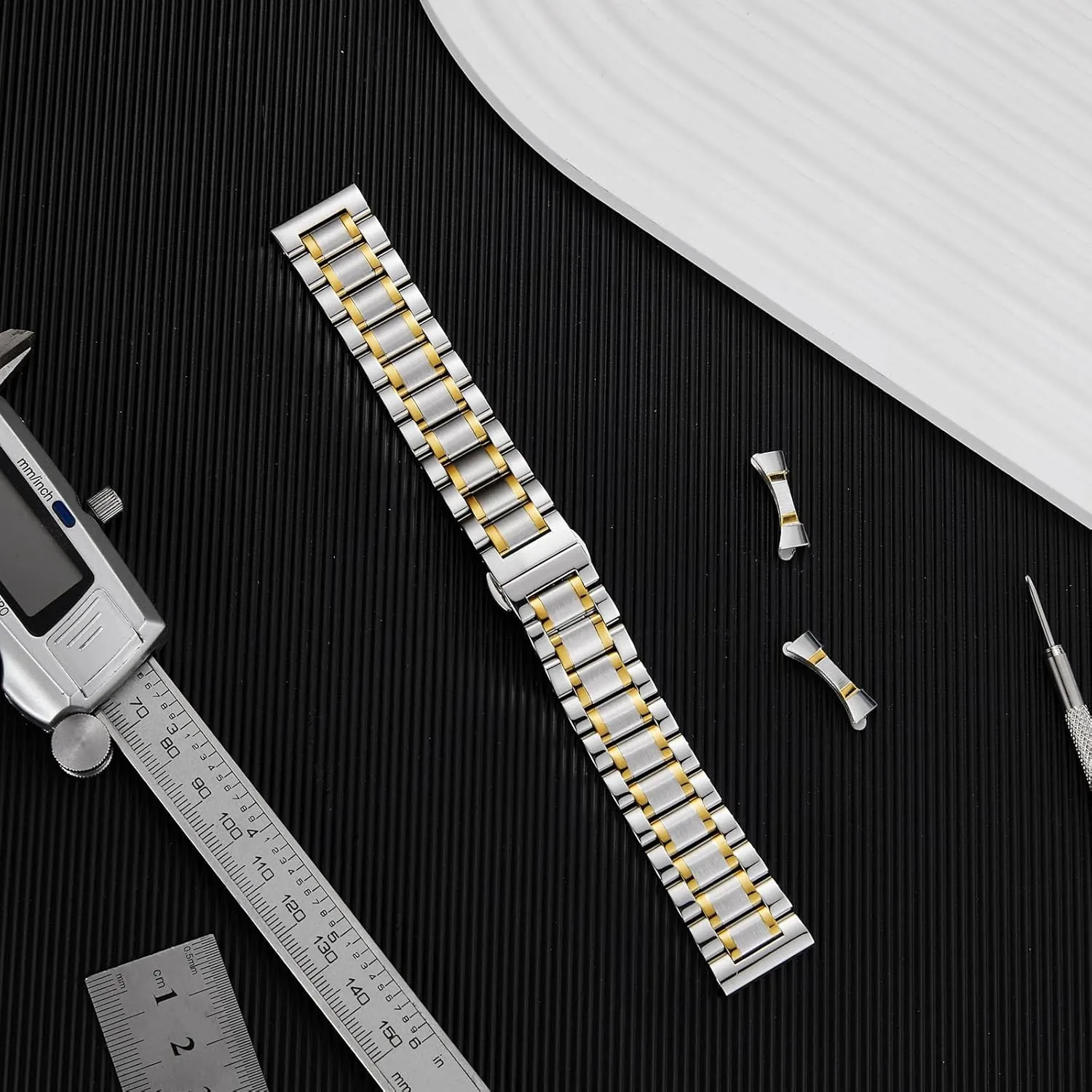 Nelumbo Quick Release Metal Chain Butterfly Clasp Watch Bands 18mm 19mm 20mm 21mm 22mm 24mm Stainless steel Watch Strap Bracelet Replacement