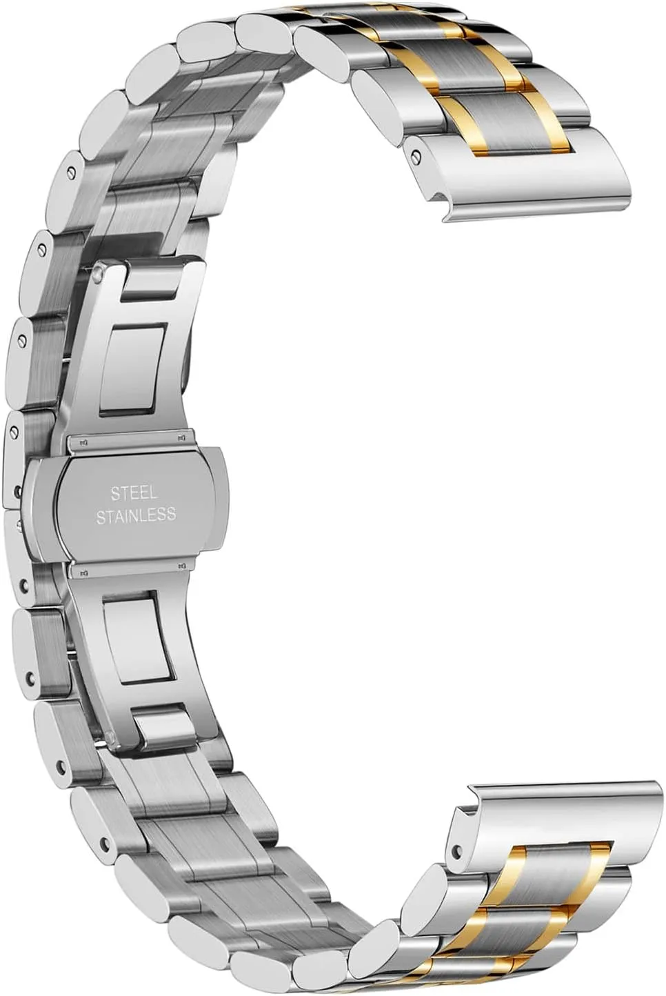 Nelumbo Quick Release Metal Chain Butterfly Clasp Watch Bands 18mm 19mm 20mm 21mm 22mm 24mm Stainless steel Watch Strap Bracelet Replacement