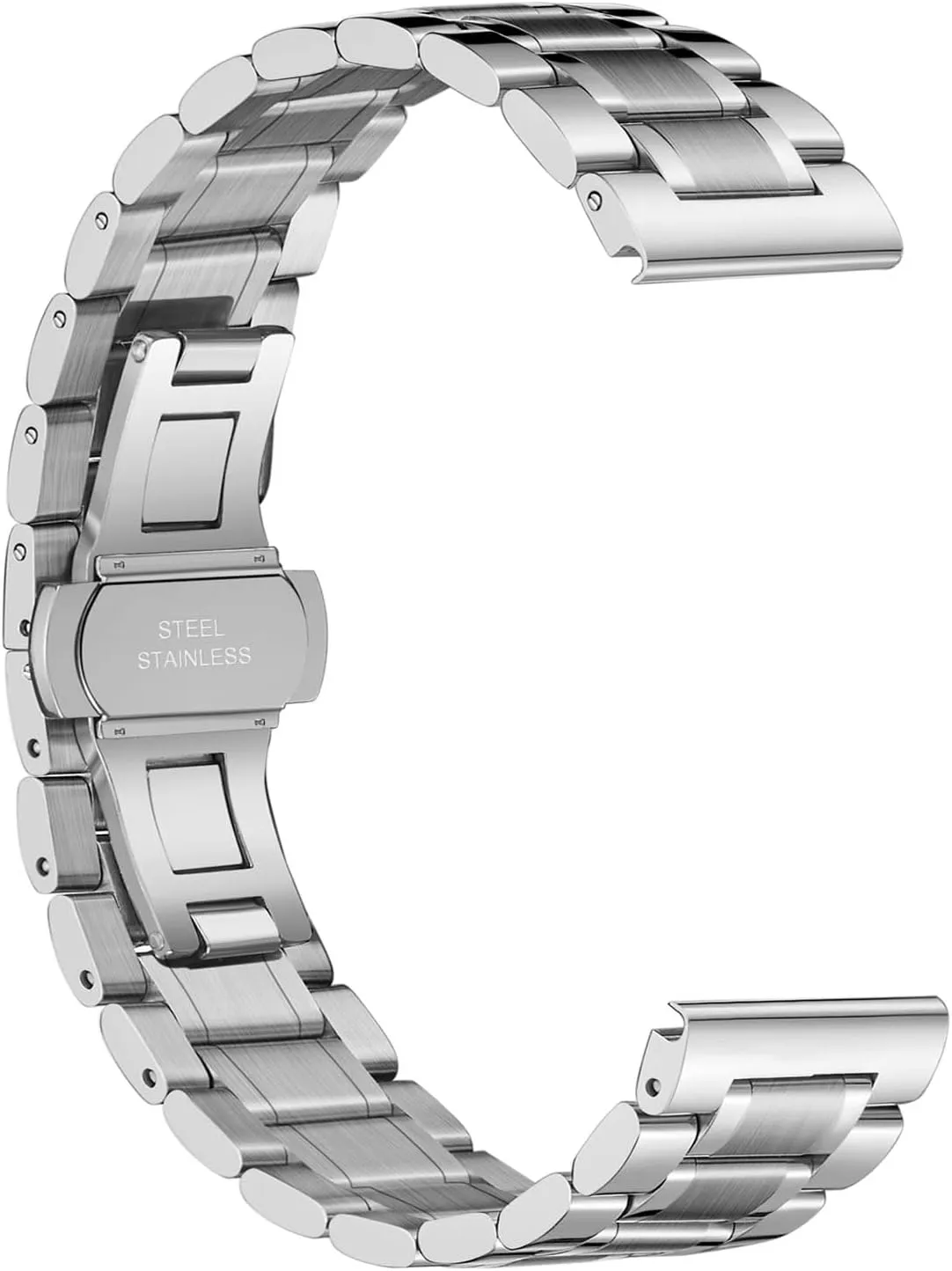 Nelumbo Quick Release Metal Chain Butterfly Clasp Watch Bands 18mm 19mm 20mm 21mm 22mm 24mm Stainless steel Watch Strap Bracelet Replacement