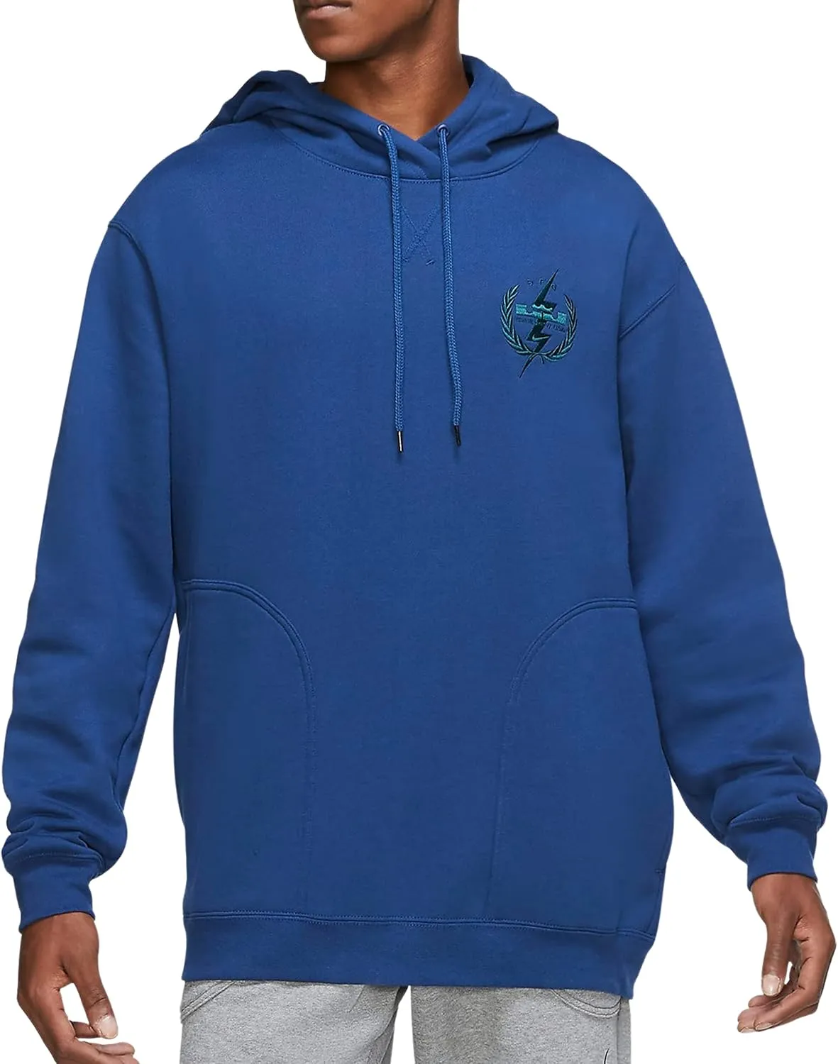 Nike Men's Lebron Pullover Hoodie (US, Alpha, X-Large, Regular, Regular, Coastal Blue/Dark Atomic Teal)