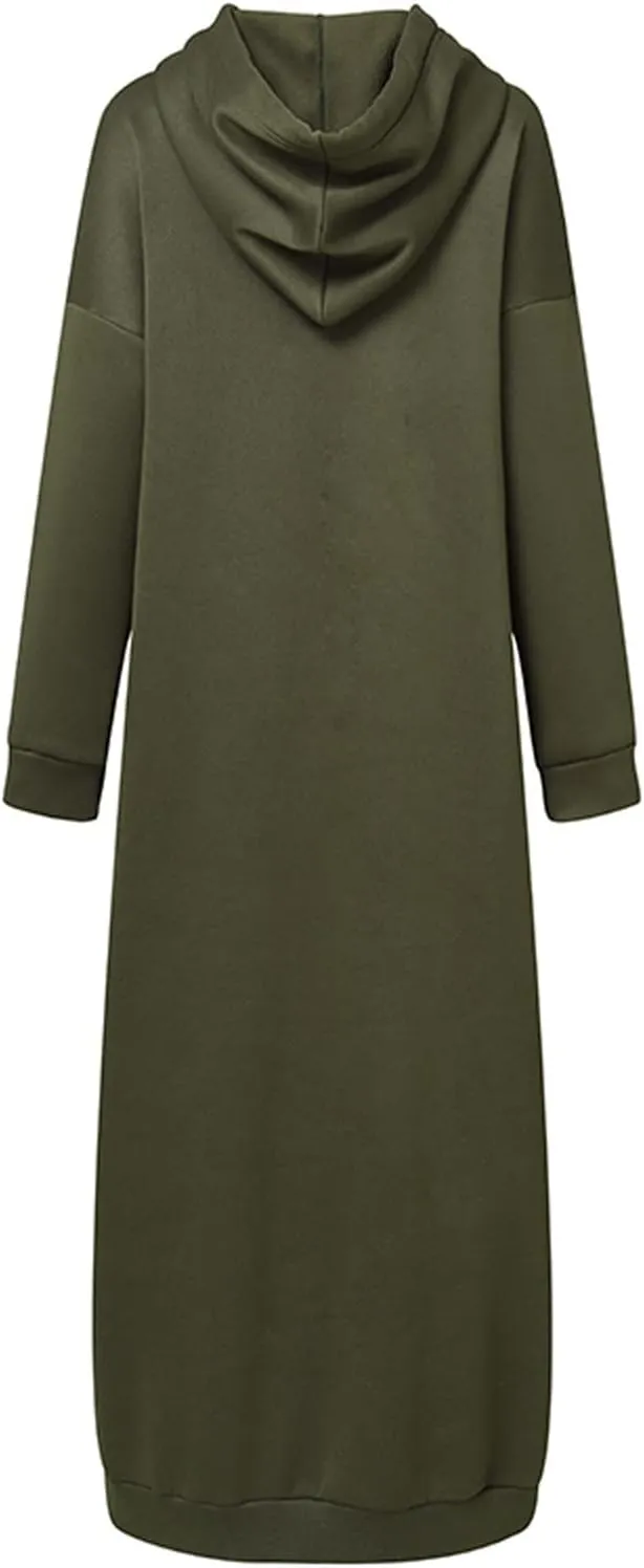 NREALY Long Sleeve Muslim Robe Womens Full Body Tops Oversized Sweatshirt Trendy Hoodies for Teen Girls