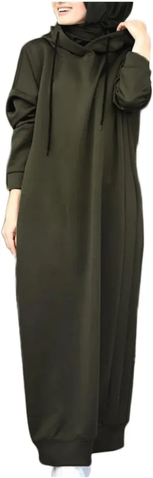 NREALY Long Sleeve Muslim Robe Womens Full Body Tops Oversized Sweatshirt Trendy Hoodies for Teen Girls
