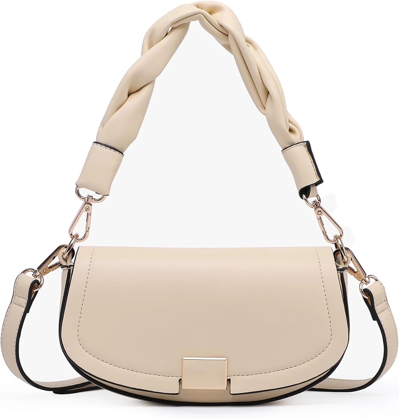 Nylah Crossbody Bag for Women Vegan Leather Satchel Shoulder Purse Ladies Hobo Handbag with 2 Straps