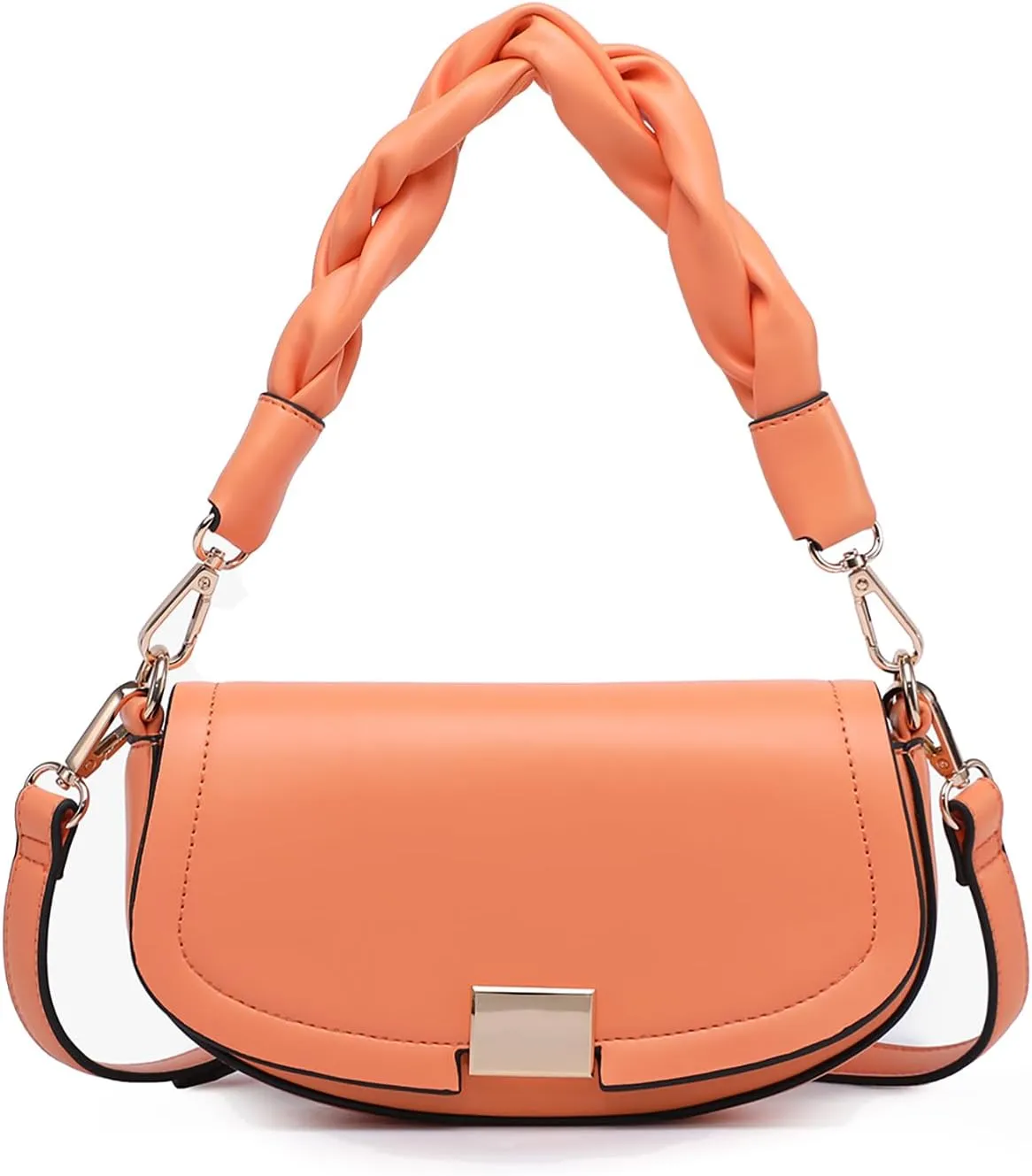 Nylah Crossbody Bag for Women Vegan Leather Satchel Shoulder Purse Ladies Hobo Handbag with 2 Straps