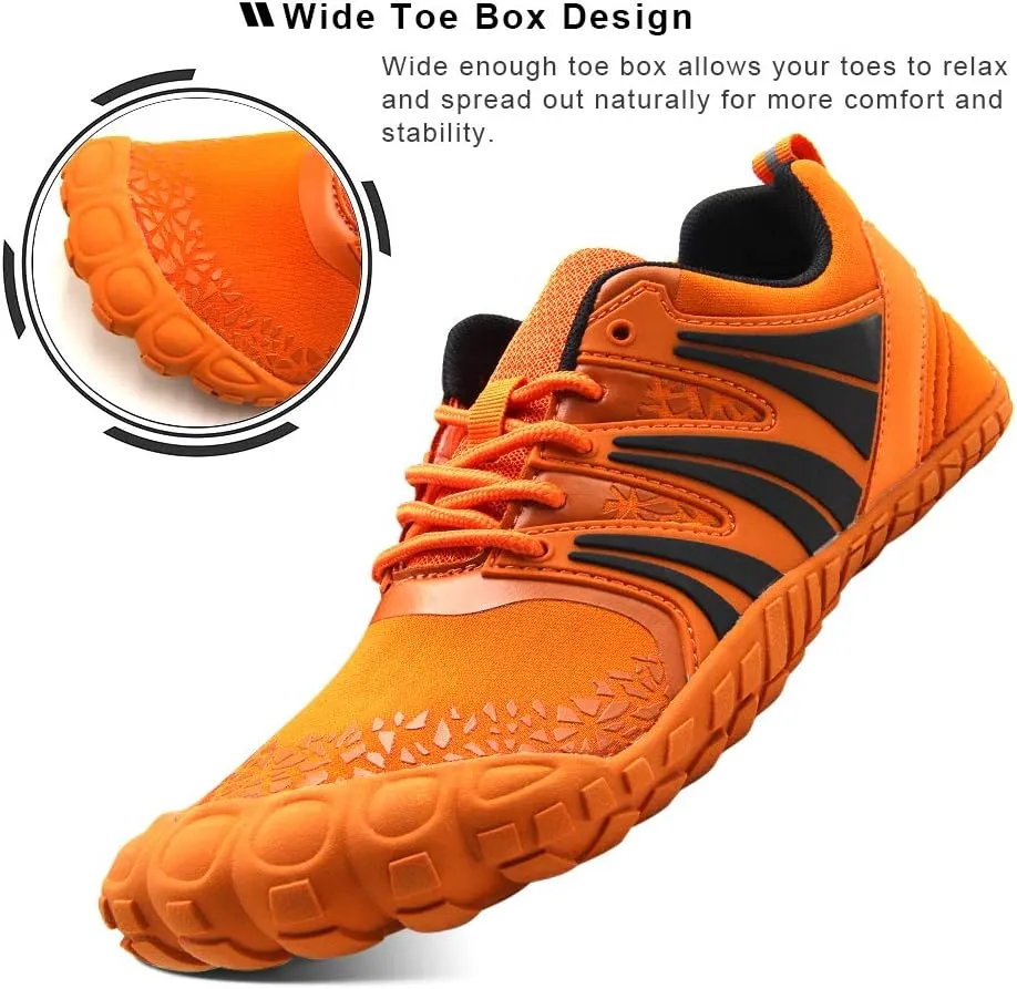 Oranginer Men's Barefoot Shoes - Big Toe Box - Minimalist Cross Training Shoes for Men