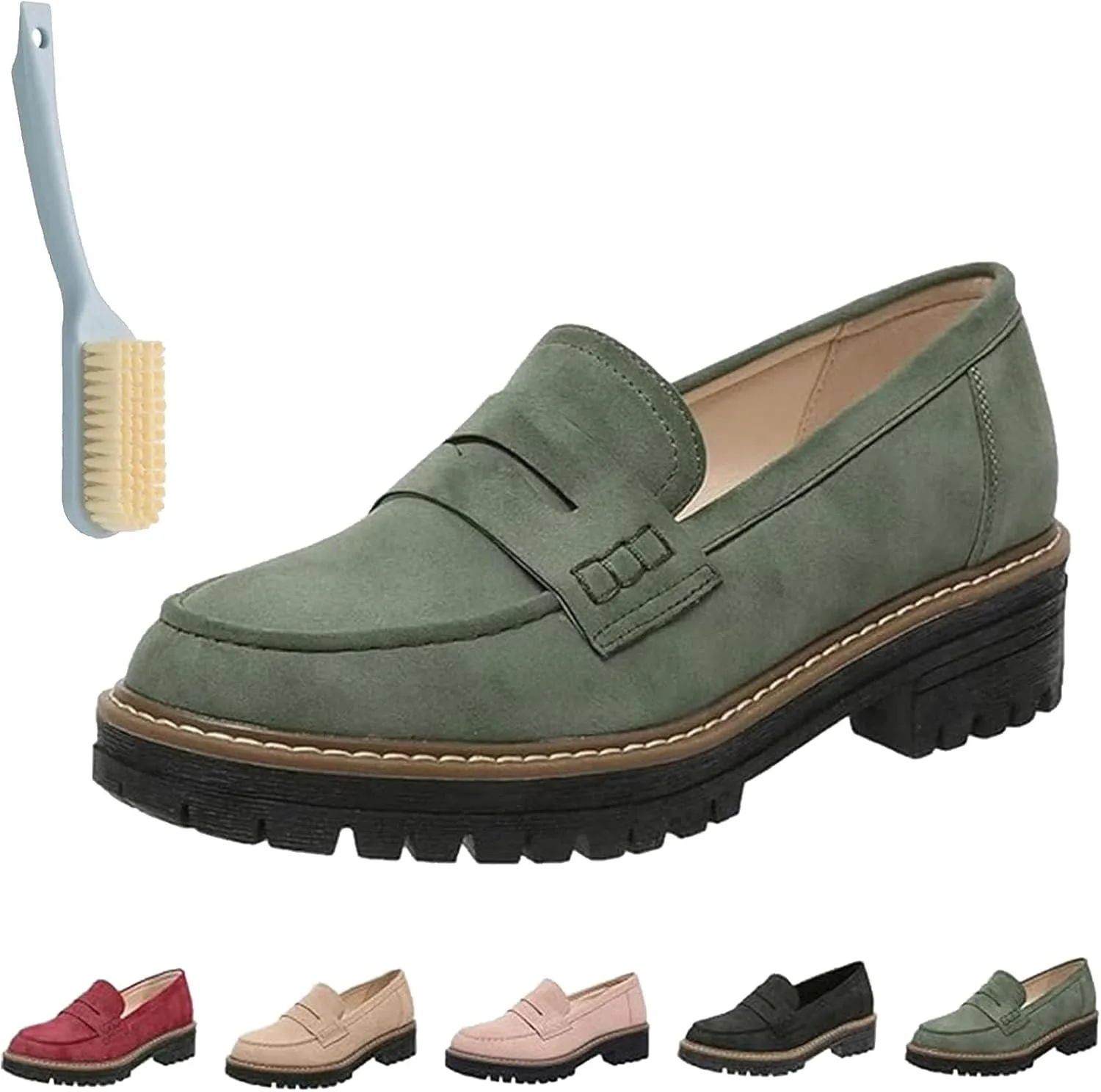 Orthoture-Orthopedic Platform Loafers, Platform Comfortable Dressy Slip On Orthoture Womens Chunky Shoes