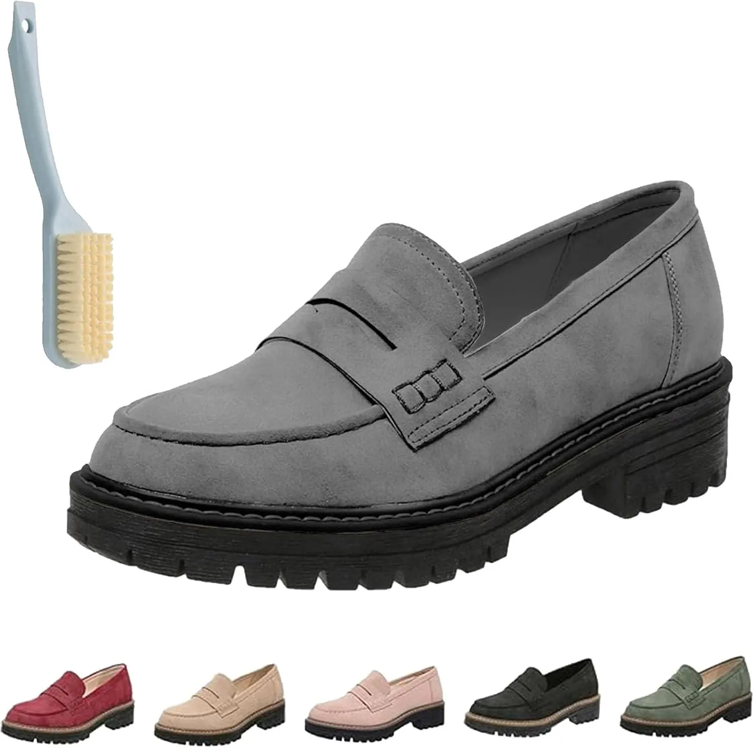 Orthoture-Orthopedic Platform Loafers, Platform Comfortable Dressy Slip On Orthoture Womens Chunky Shoes
