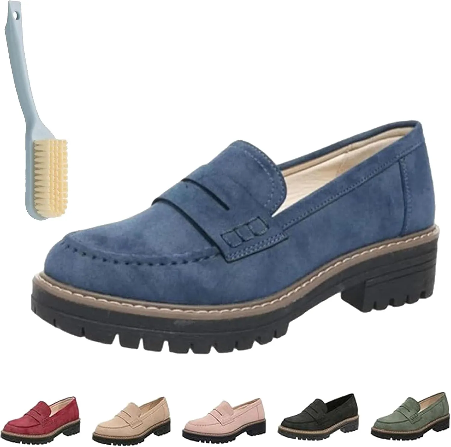 Orthoture-Orthopedic Platform Loafers, Platform Comfortable Dressy Slip On Orthoture Womens Chunky Shoes