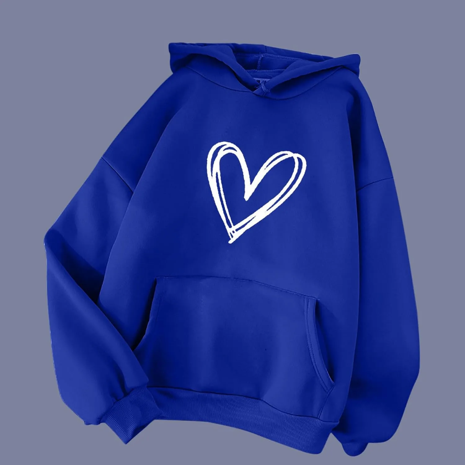 Oversized Hoodies for Women Letter Print Loose Fall Hooded Preppy Sweatshirt Long Sleeve Drop Shoulder Pullovers Tops
