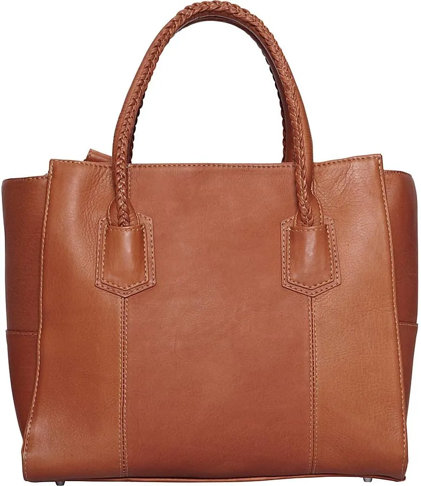 Piel Braided Market Tote (Saddle)