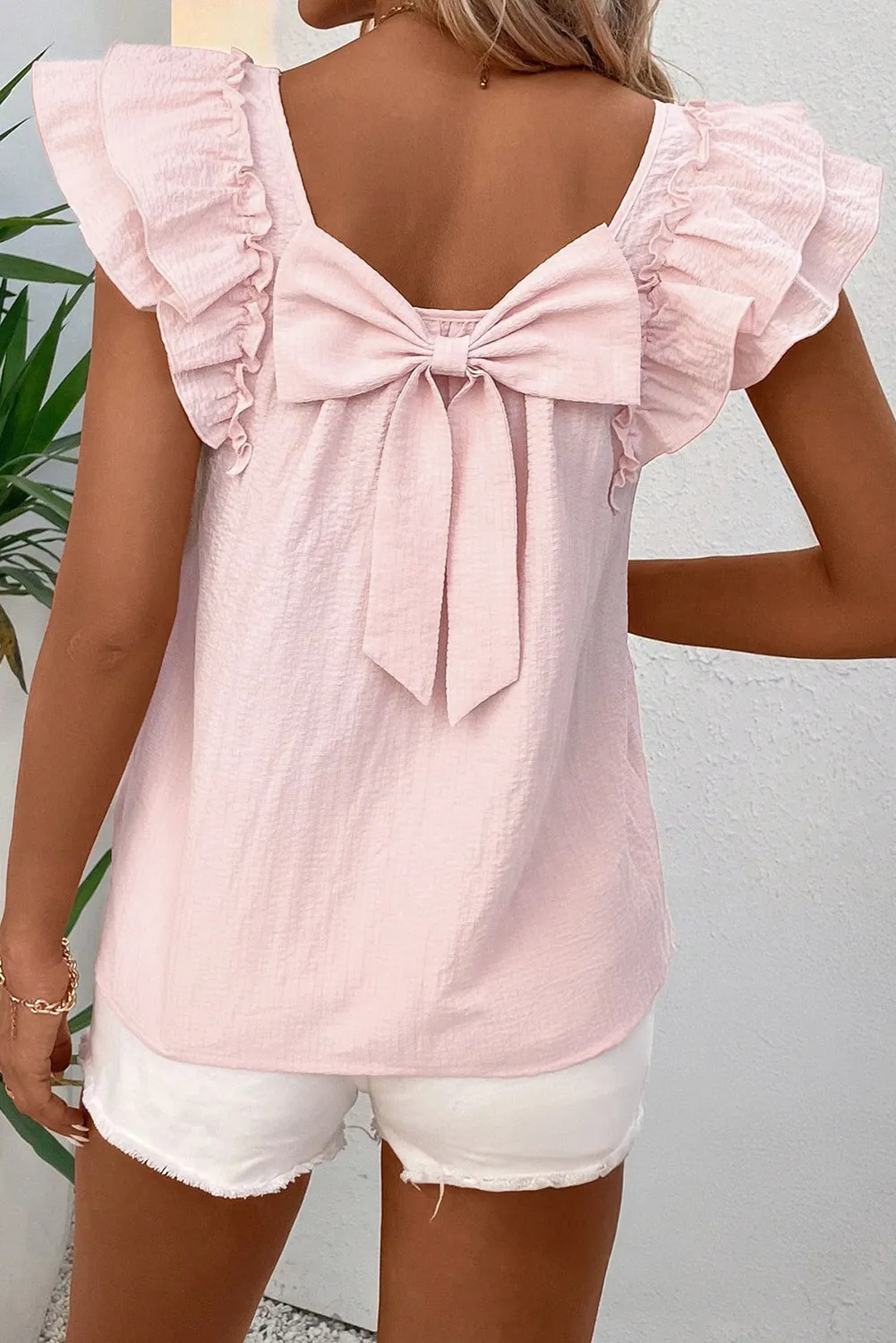 pink /blue bow shirt