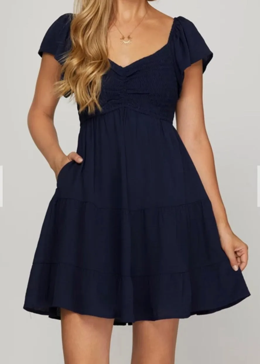 Pollie Flutter Sleeve Dress