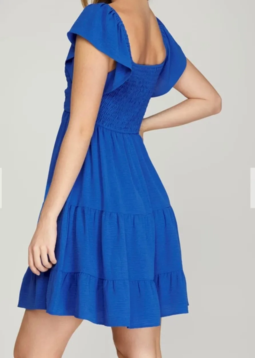 Pollie Flutter Sleeve Dress