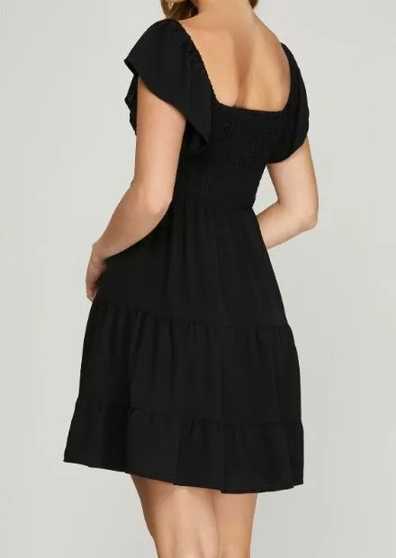 Pollie Flutter Sleeve Dress