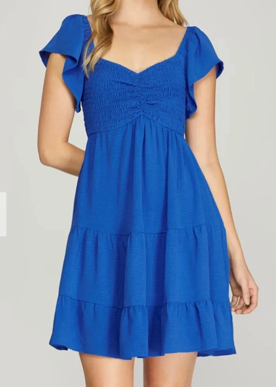 Pollie Flutter Sleeve Dress