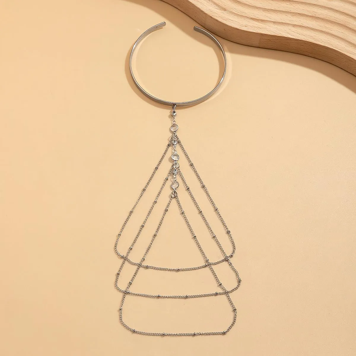 Punk Multi-layered Tassel Chain Upper Arm Cuff Bohemian Star Shell Disc Flower Pendant Armlet Bangle Bracelet Adjustable Open Cuff Armband Beach Wedding Prom Party Arm Accessories for Women