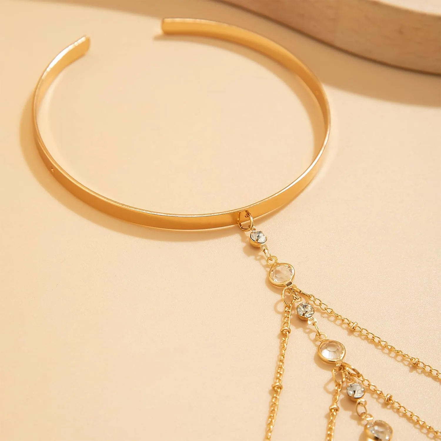 Punk Multi-layered Tassel Chain Upper Arm Cuff Bohemian Star Shell Disc Flower Pendant Armlet Bangle Bracelet Adjustable Open Cuff Armband Beach Wedding Prom Party Arm Accessories for Women