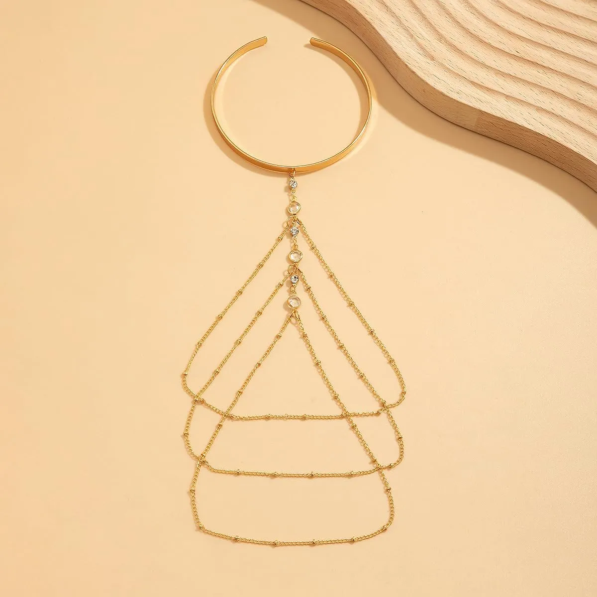 Punk Multi-layered Tassel Chain Upper Arm Cuff Bohemian Star Shell Disc Flower Pendant Armlet Bangle Bracelet Adjustable Open Cuff Armband Beach Wedding Prom Party Arm Accessories for Women