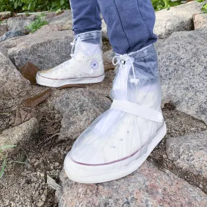 Rain Boot Waterproof Shoes Cover Women Men Kids Reusable Rubber Sole