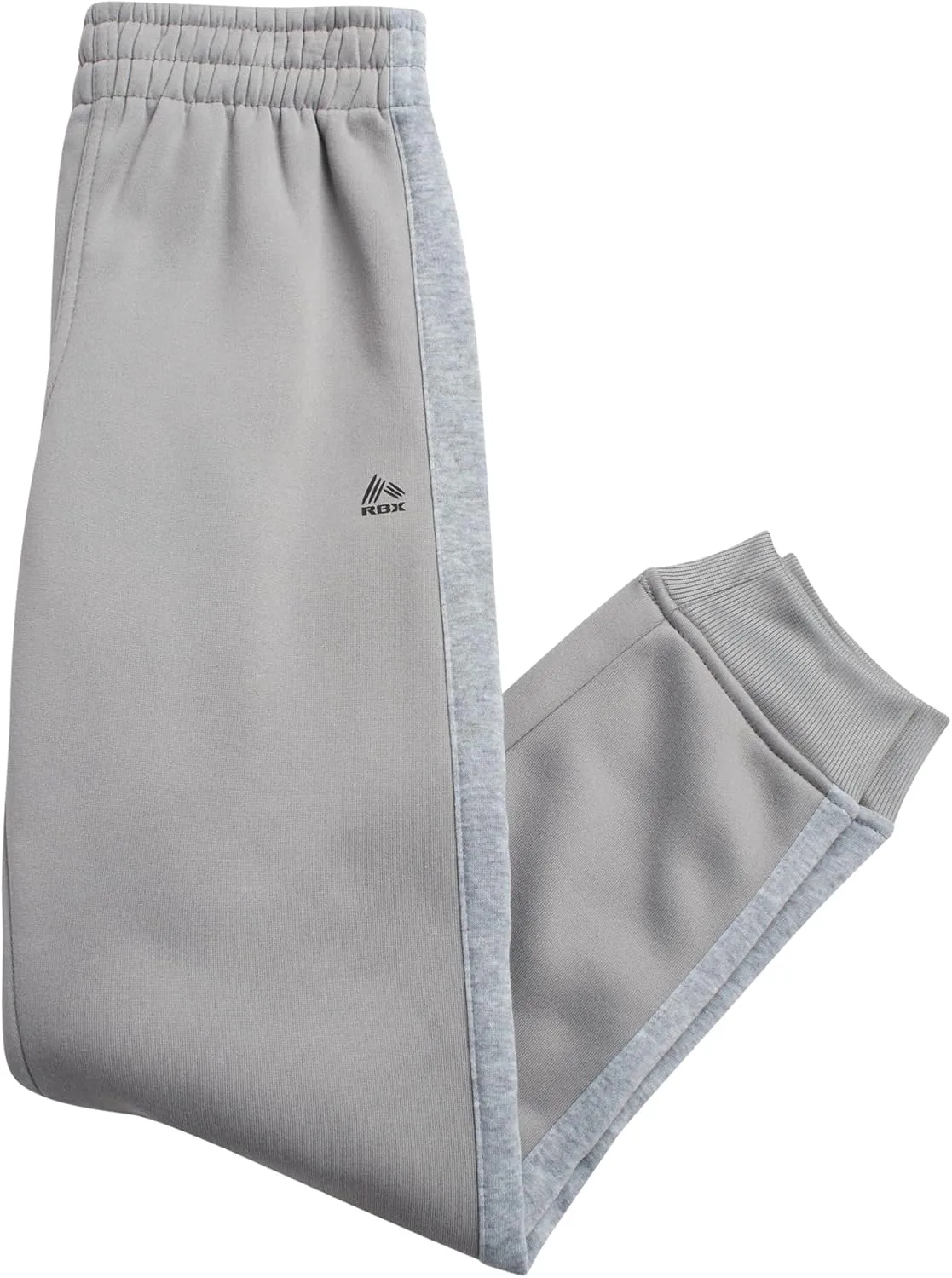 RBX Boys' Active Jogger Set - 3 Piece Performance Fleece Sweatshirt, Jogger Sweatpants, T-Shirt - Activewear for Boys (2T-12)