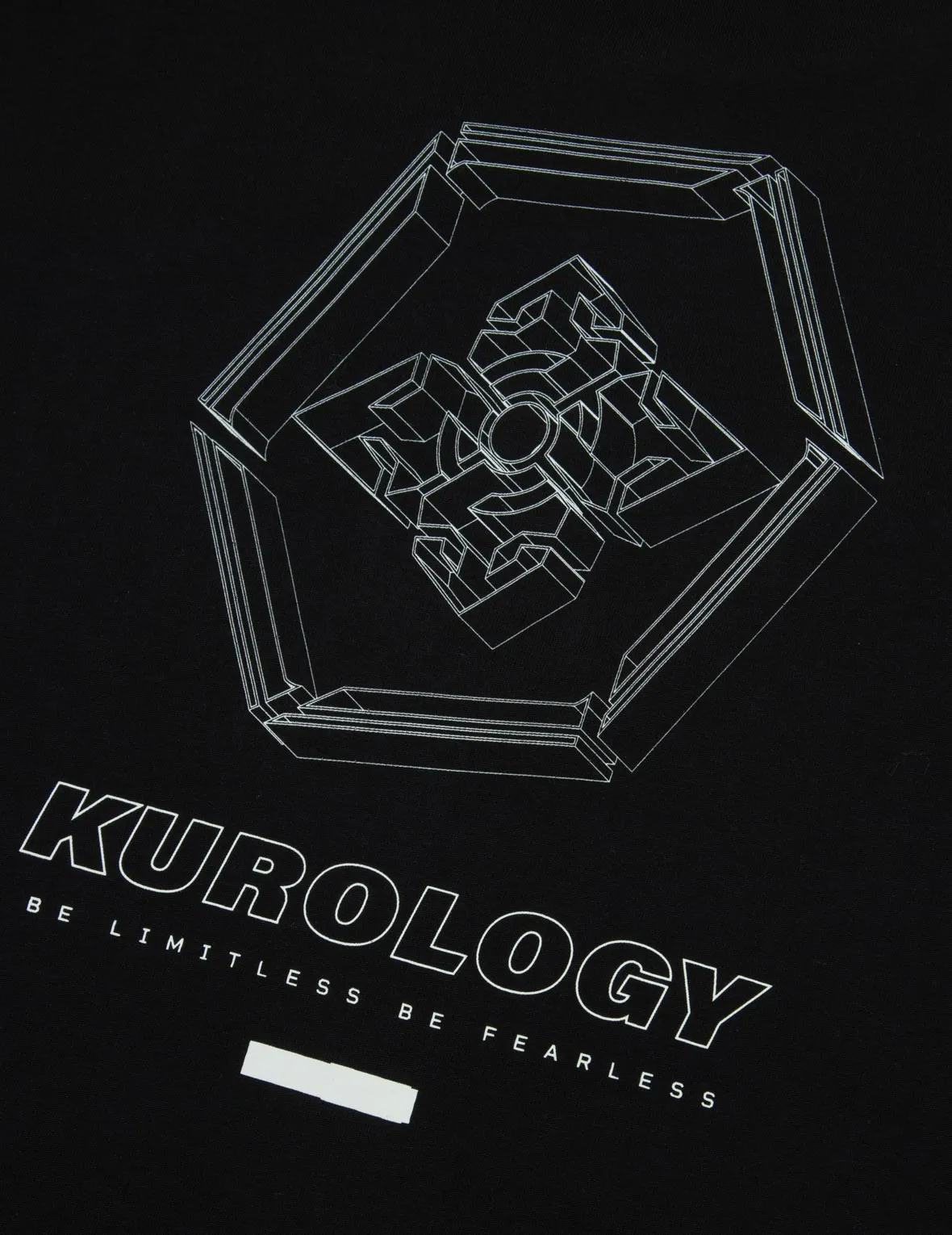 Reflective Strapped and 3D Kamon Print Regular Fit T-Shirt