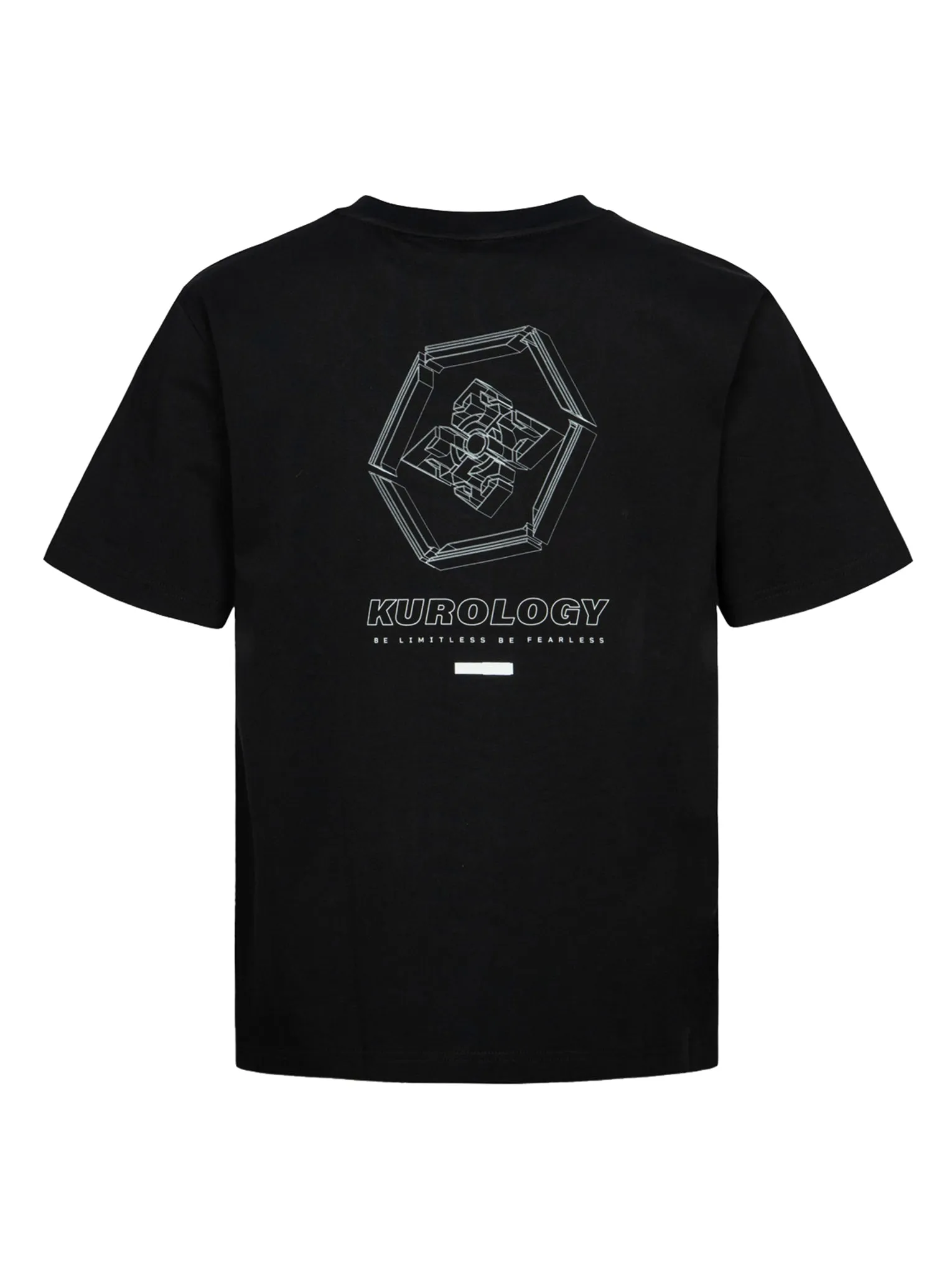 Reflective Strapped and 3D Kamon Print Regular Fit T-Shirt
