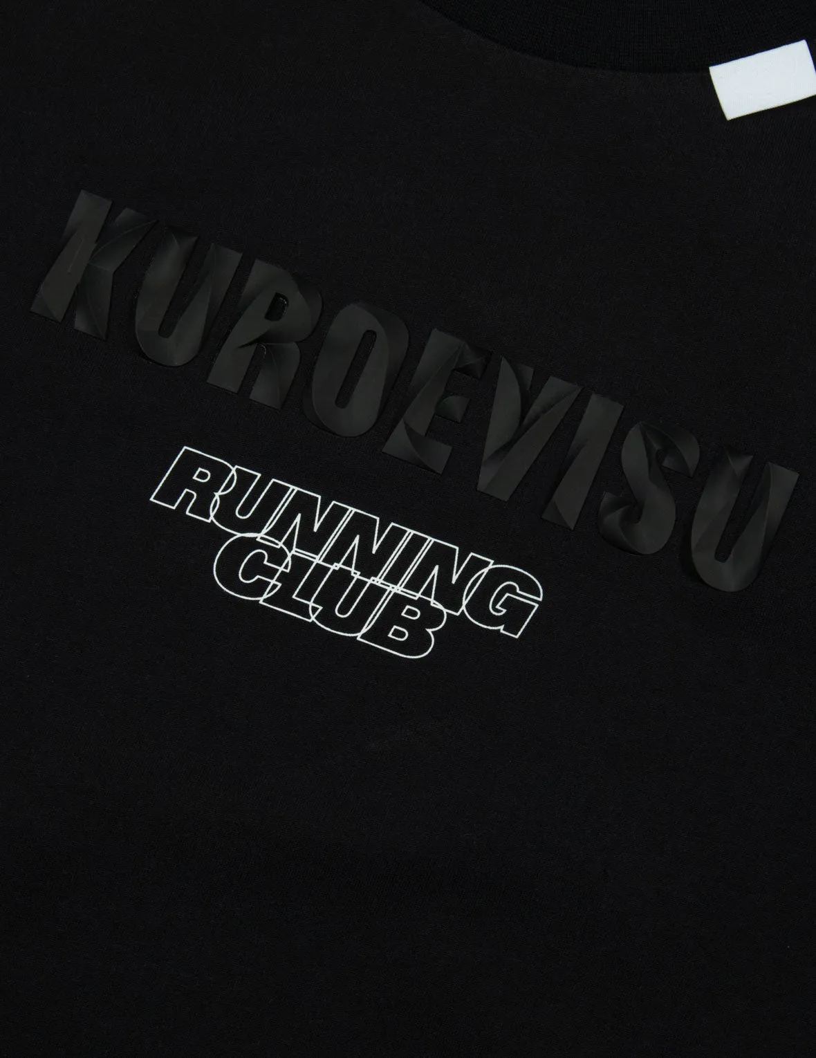 Reflective Strapped and 3D Kamon Print Regular Fit T-Shirt