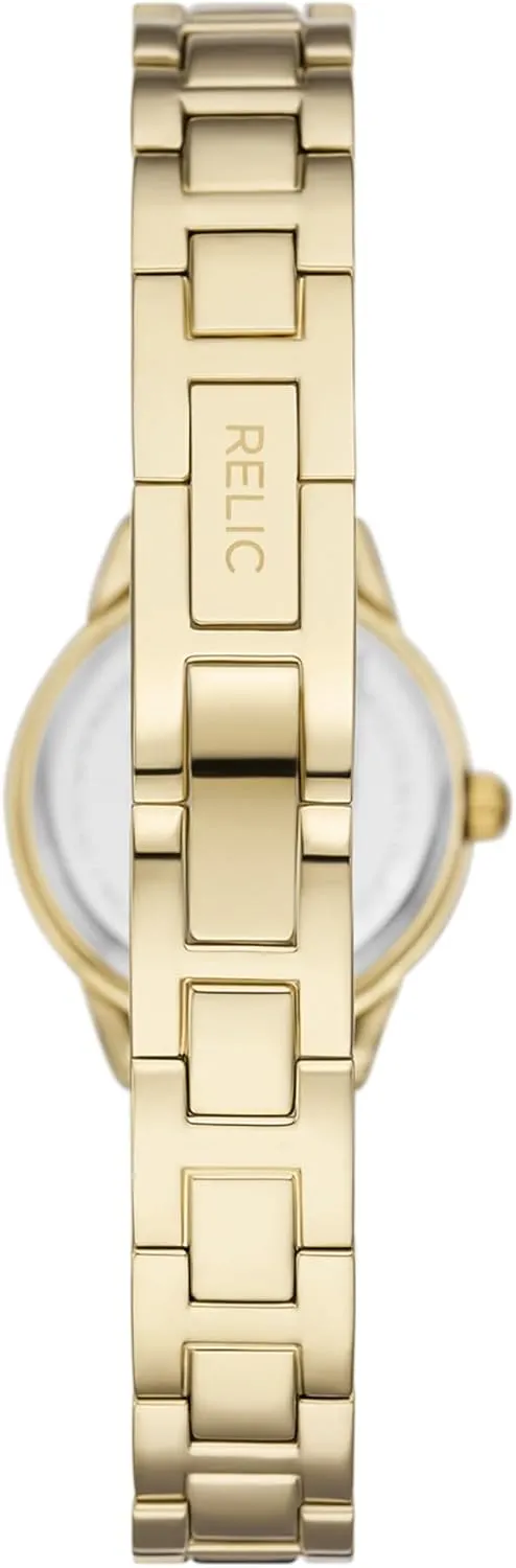 RELIC by Fossil Women's Tenley Three-Hand Gold Alloy Metal Bracelet Watch (Model: ZR34506)