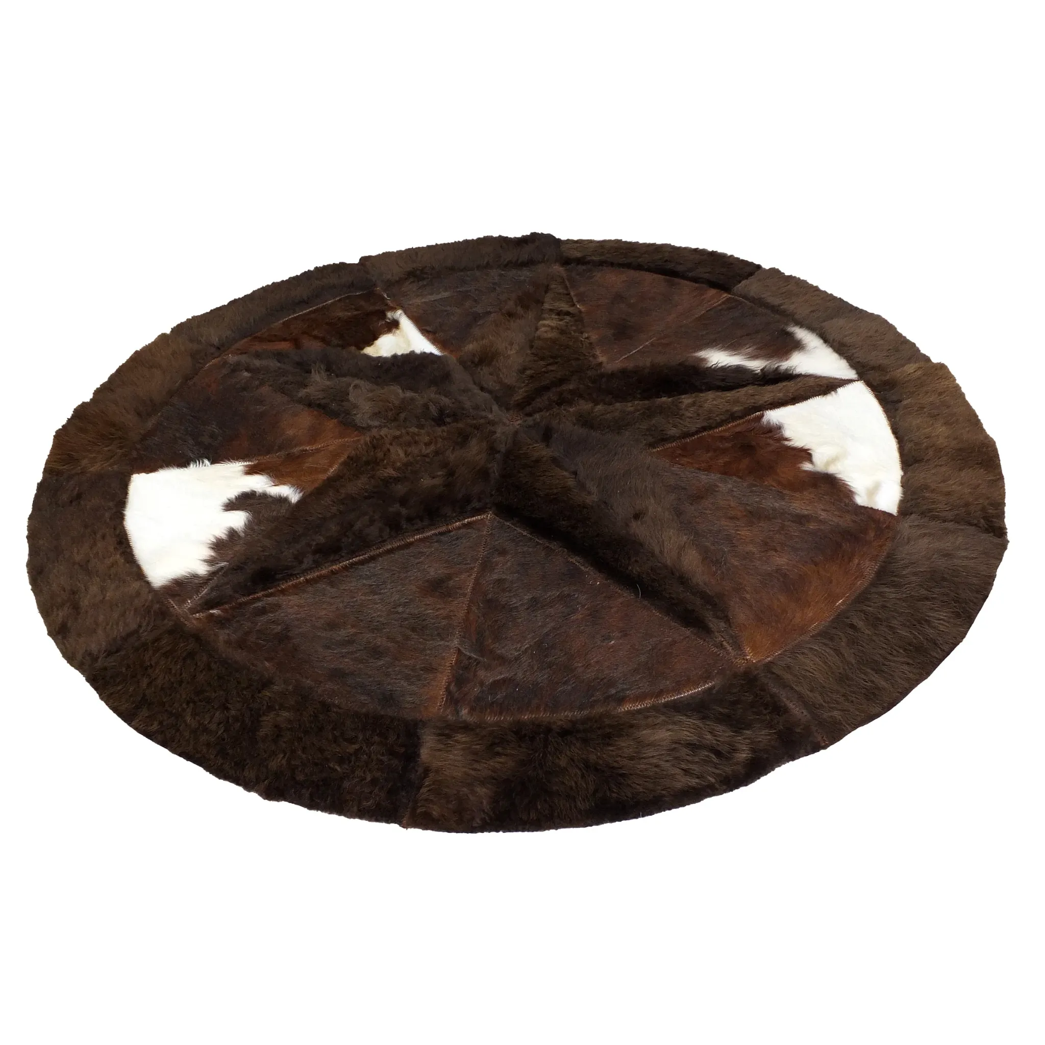 Round Western Rug - Bison Star & Edge 42"