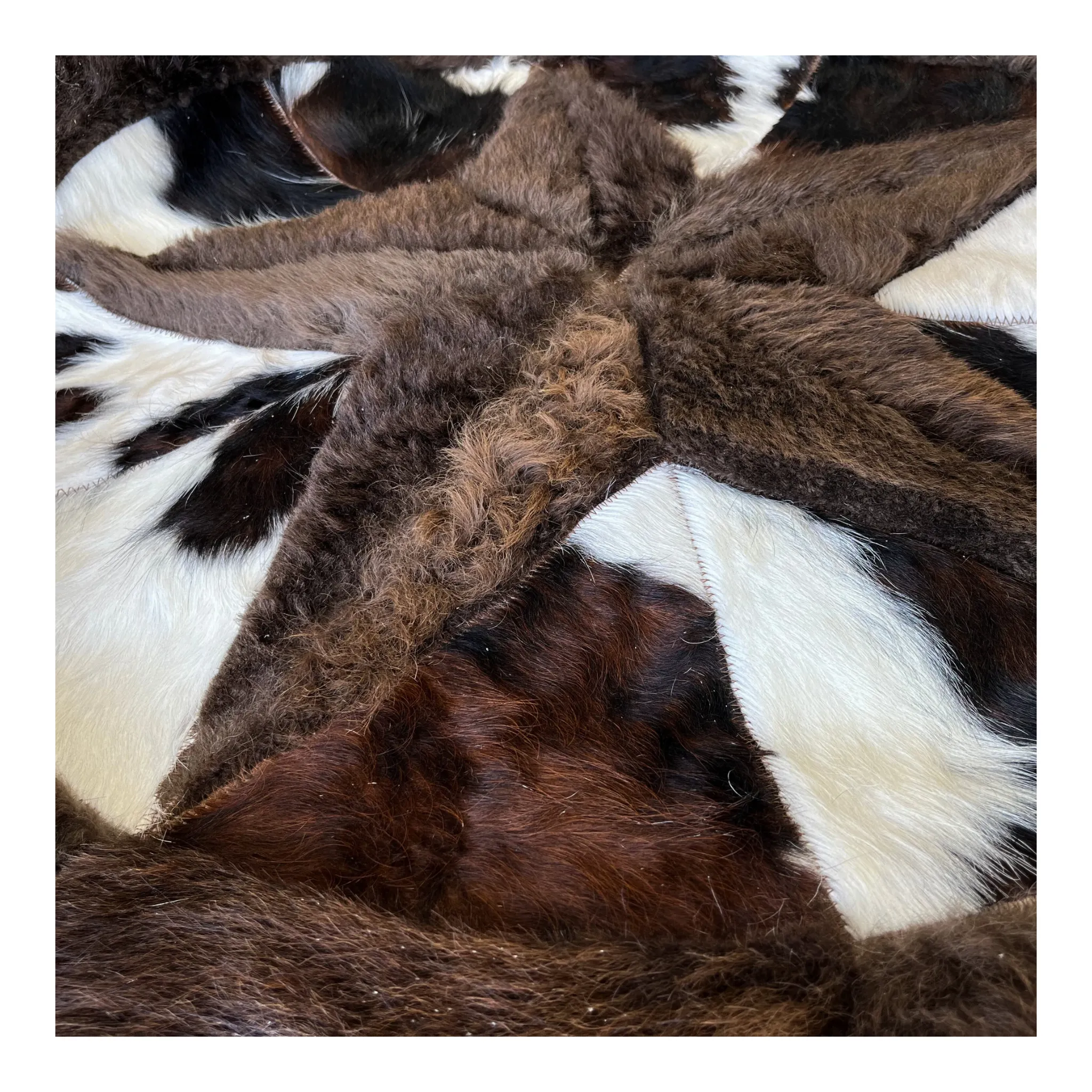 Round Western Rug - Bison Star & Edge 42"