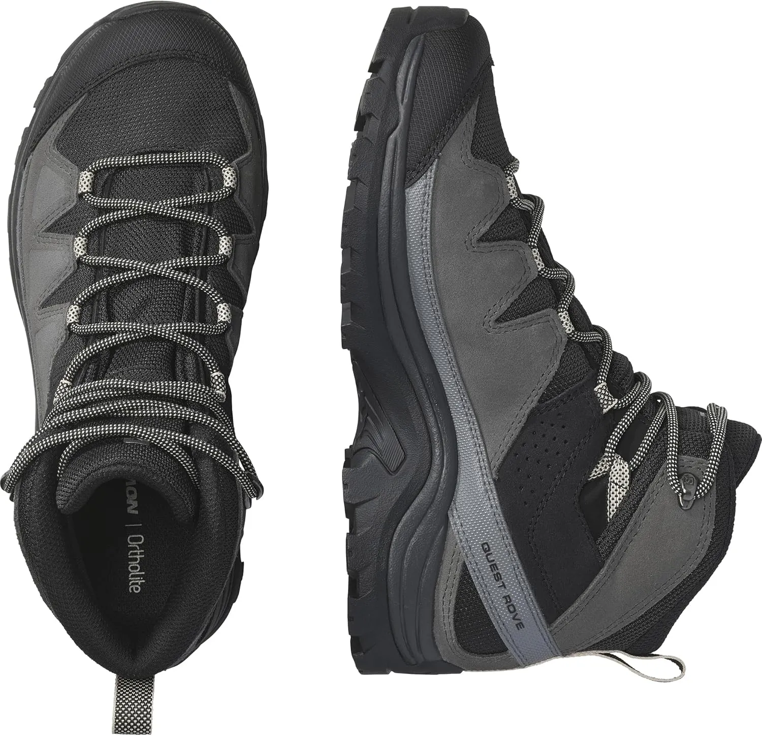 Salomon Womens Quest Rove Gore-Tex, Waterproof Backpacking & Hiking Suede Leather Boots