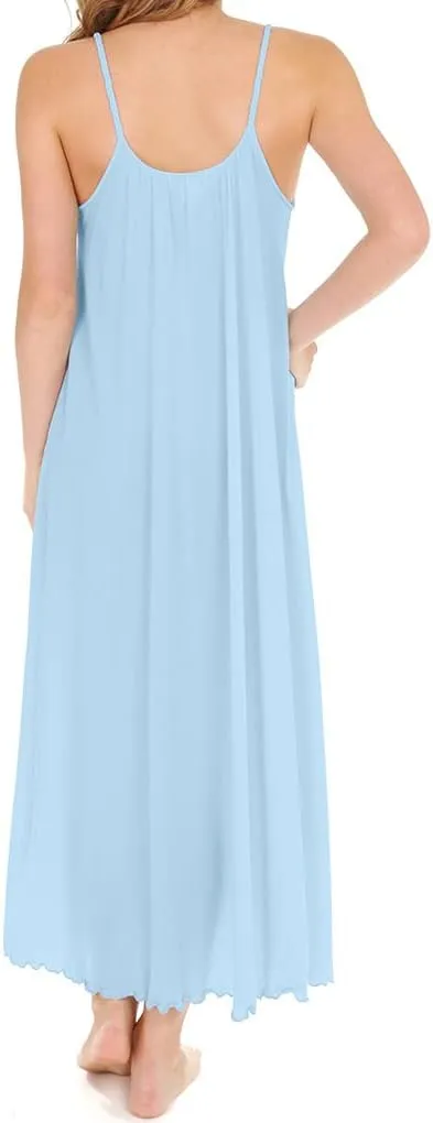 Shadowline Women's Beloved 53 Inch Braided Spaghetti Strap Long Gown