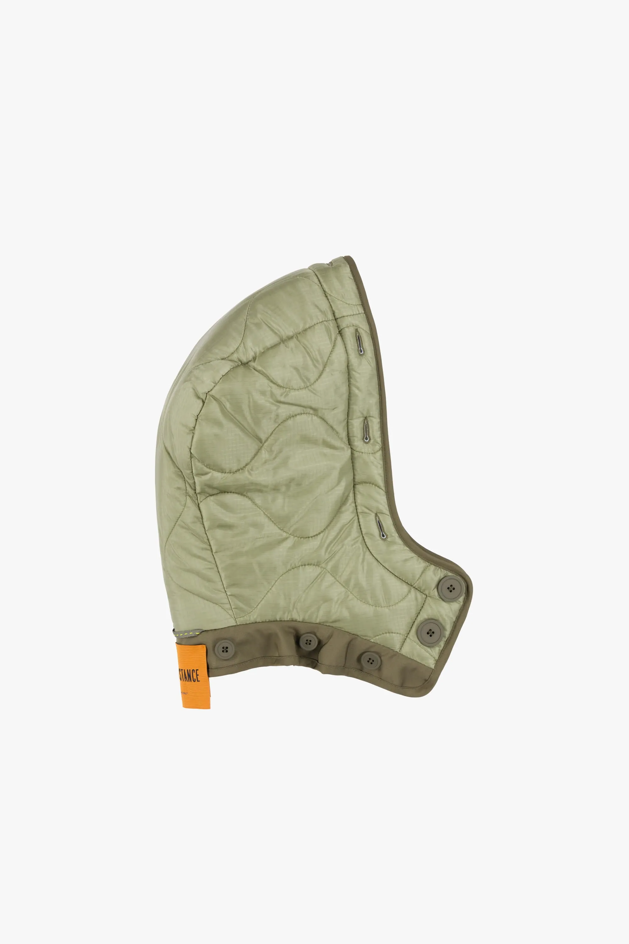 Shearling Quilt Hood - Sky Blue / Pale Sage