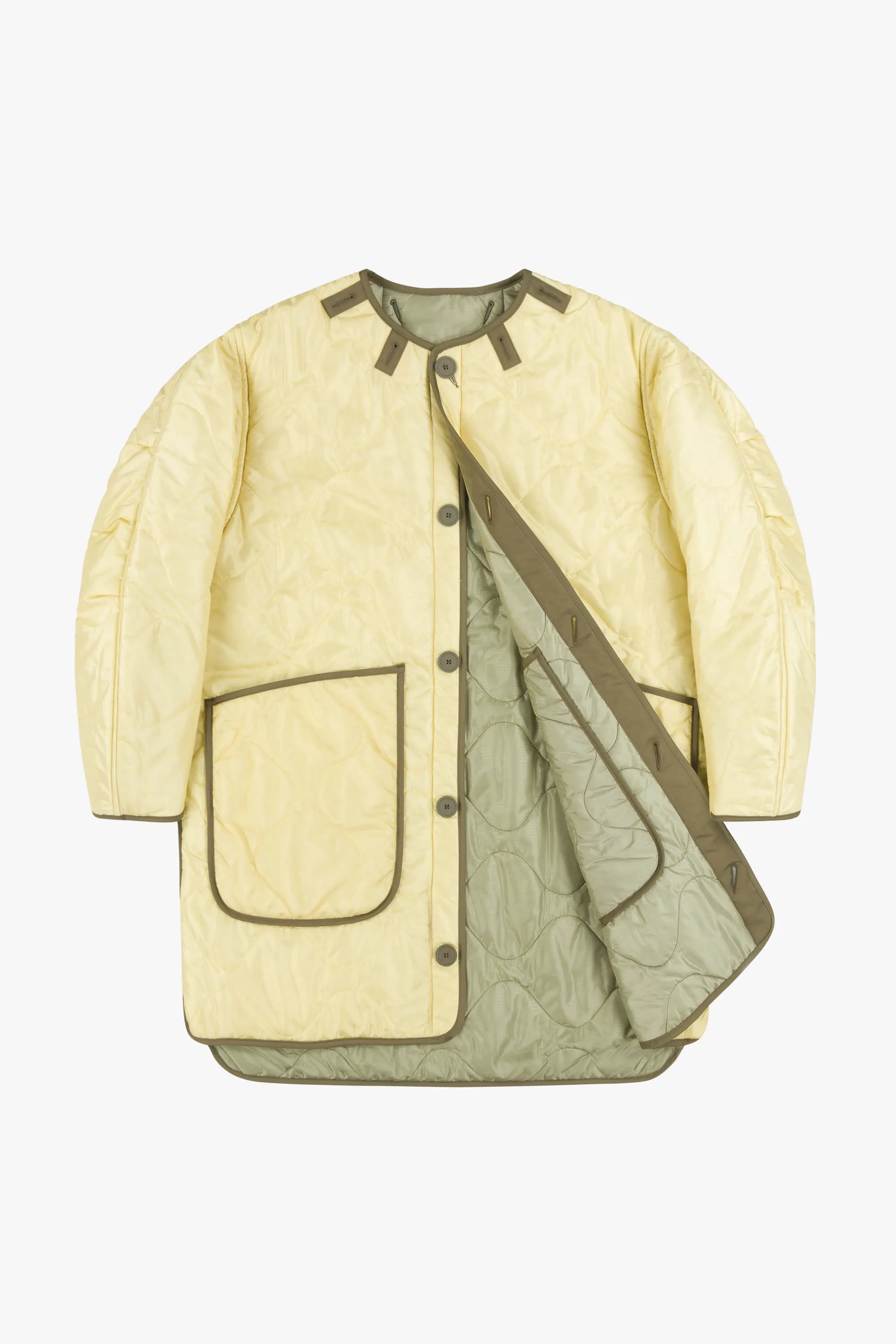 Signature Quilt Jacket - Pale Sage / Pale Yellow