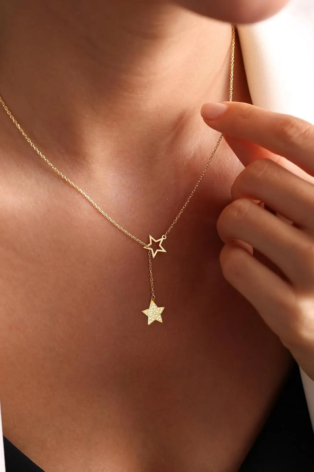 Silver Star Necklace for Women Gold Star Necklace Trendy Star Jewelry Star Choker Necklace Layered Star Pendant Necklace Dainty Silver Gold Necklace Star Accessories Christmas Jewelry
