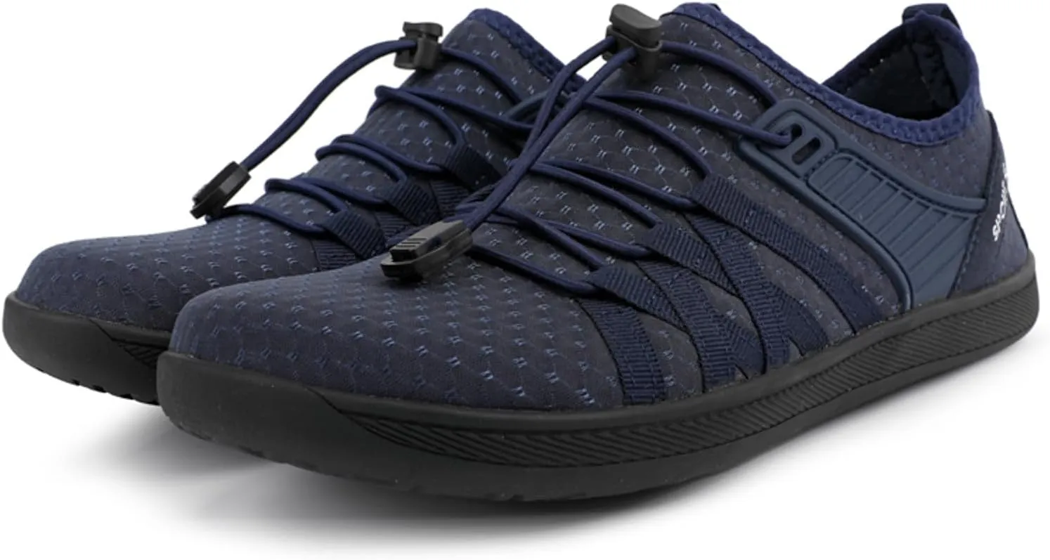 Slip on Walking Shoes for Women Comfy Knitted Non Slip Vintage Wide Running Shoes Breathable Gym Workout Shoes Fashion Lace Up Sneakers