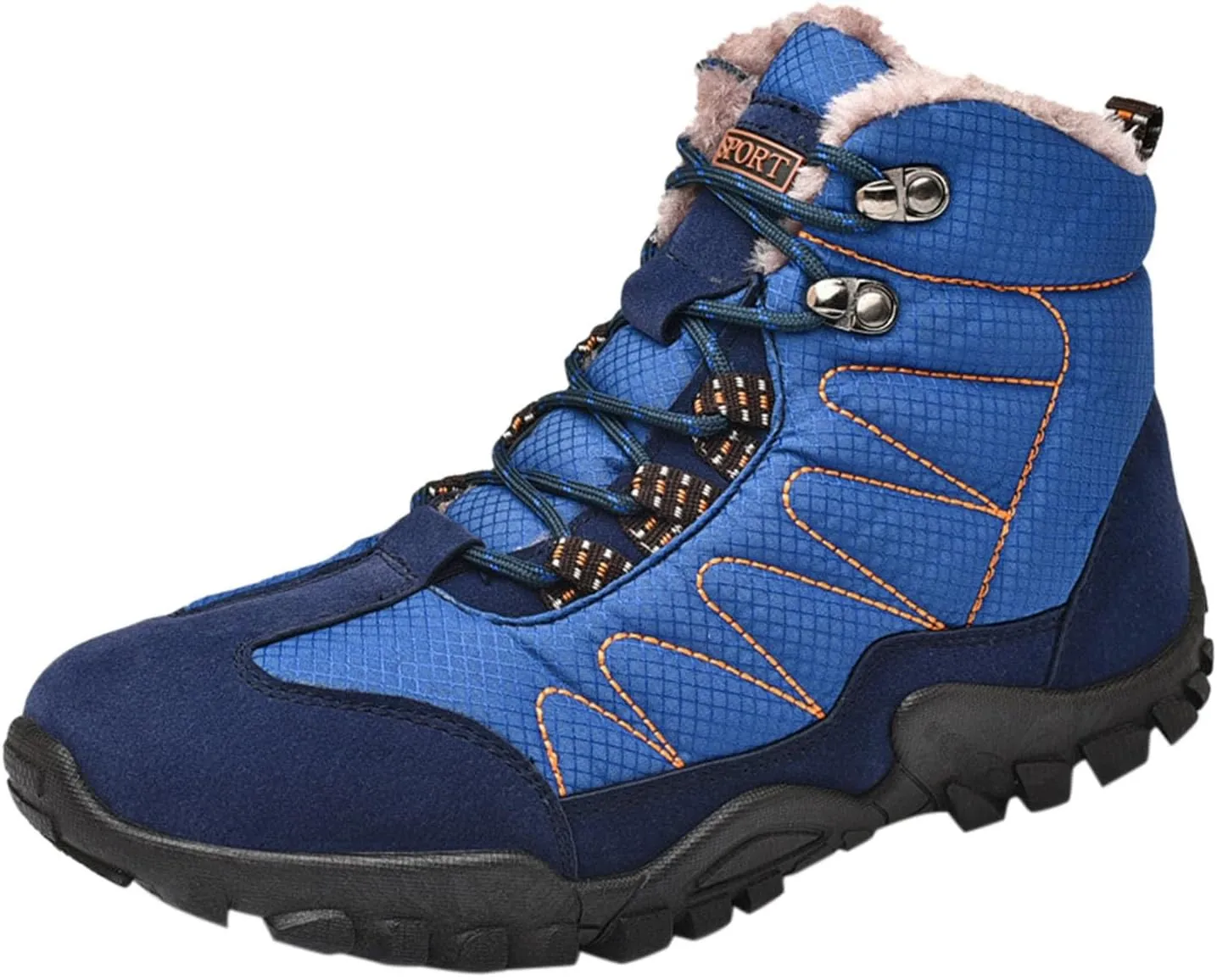 Slip on Walking Shoes Men Waterproof Hiking Shoes Comfort Memory Foam Breathable Lightweight Fashion Sneakers Non Slip Arch Support Snow Boots Sports Work Shoes for Men